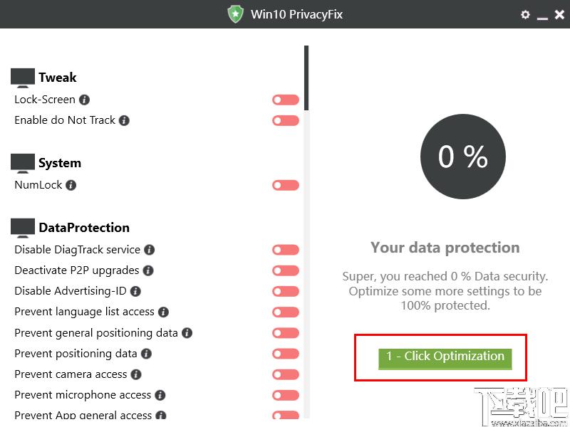 Win10 PrivacyFix下载,系统管理,系统优化